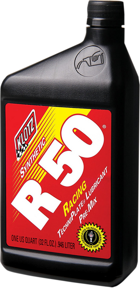 KLOTZ OIL R-50 Racing TechniPlate® Synthetic 2-Stroke Premix Oil - 1 U.S. quart KL104