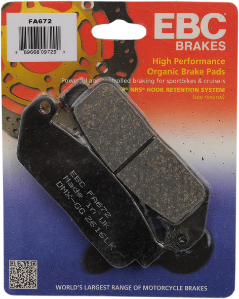 EBC Organic Brake Pads - Scout - FA672 FA672