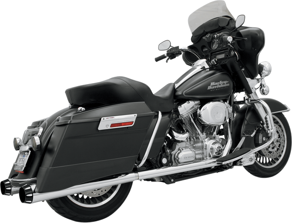 BASSANI XHAUST True Dual Powercurve Exhaust - Chrome/Black - FL 1F46R