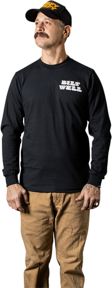 BILTWELL Smudge Long-Sleeve T-Shirt - Black -  Small 8104-058-002