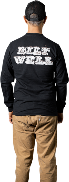 BILTWELL Smudge Long-Sleeve T-Shirt - Black - Medium 8104-058-003