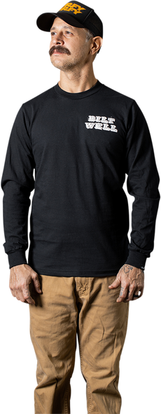 BILTWELL Smudge Long-Sleeve T-Shirt - Black - Medium 8104-058-003