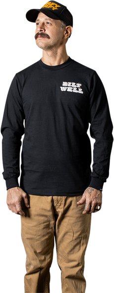 BILTWELL Smudge Long-Sleeve T-Shirt - Black - Large 8104-058-004