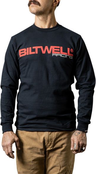 BILTWELL Spare Parts Long-Sleeve T-Shirt - Black - Medium 8104-059-003