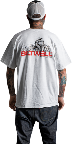 BILTWELL Spare Parts T-Shirt - White - Small 8101-054-002