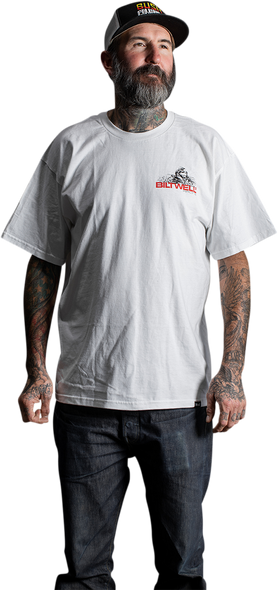 BILTWELL Spare Parts T-Shirt - White - Small 8101-054-002