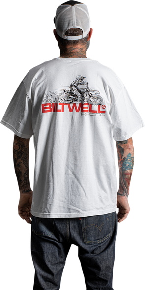 BILTWELL Spare Parts T-Shirt - White - Medium 8101-054-003