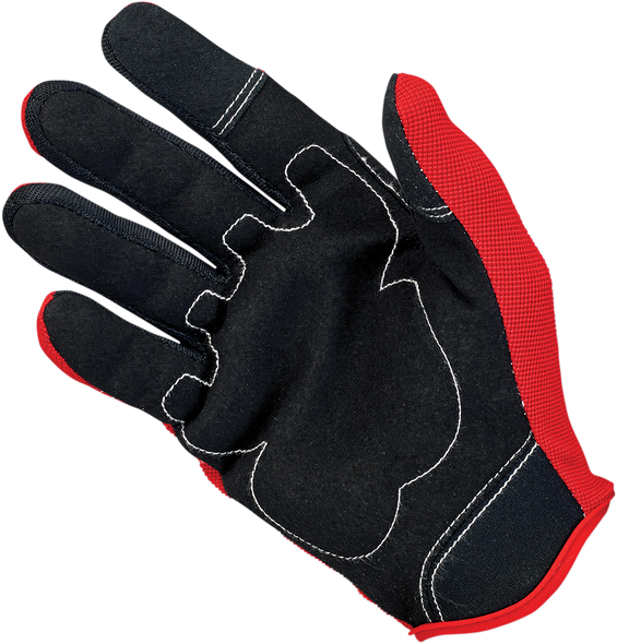 BILTWELL Moto Gloves - Red/Black/White - Small 1501-0804-002