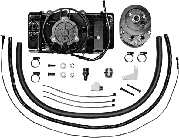 JAGG OIL COOLERS 10-Row Low-Mount Oil Cooler Kit with Fan 751-FP2400