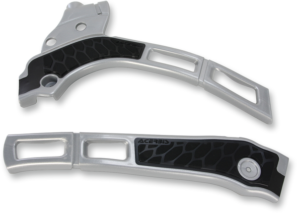 ACERBIS X-Grip Frame Guards - Silver/Black - YZ 2464741015