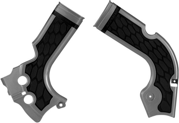 ACERBIS X-Grip Frame Guards - Silver/Black - CRF 2374241015