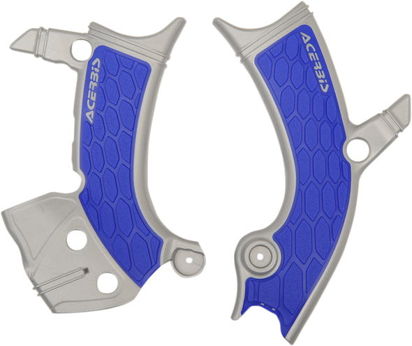 ACERBIS X-Grip Frame Guards - Silver/Blue - YZF/WRF 2689411404