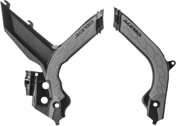ACERBIS X-Grip Frame Guards - Black/Silver - KTM 2733441001