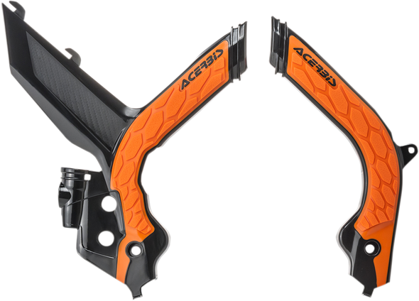 ACERBIS X-Grip Frame Guards - Black/'16 Orange - KTM 2783155229