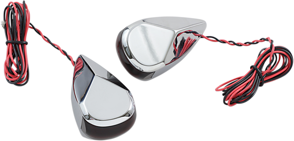 ALLOY ART Turn Signal - Chrome - Red/Red MRL-3C