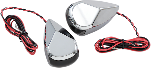 ALLOY ART Turn Signal - Chrome - Smoke/Red MRL-2C