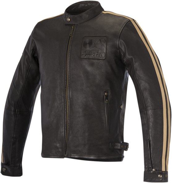 ALPINESTARS Oscar Charlie Leather Jacket - Brown - XL 3108016-850-XL