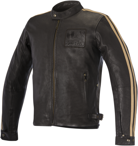 ALPINESTARS Oscar Charlie Leather Jacket - Brown - Small 3108016-850-S