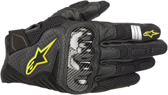 ALPINESTARS SMX-1 Air V2 Gloves - Black/Yellow - Large 3570518-155-L