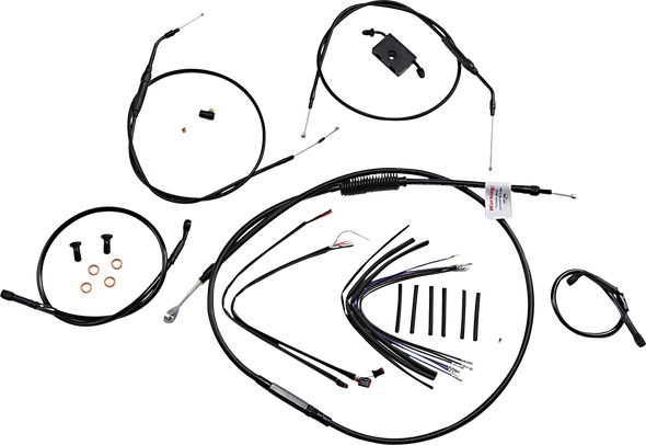 BURLY BRAND Handlebar Cable and Brake Line Kit - Extended - Sportsters - 14" Ape Hanger Handlebars - ABS B30-1230