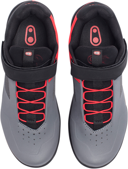 CRANKBROTHERS Stamp Speedlace Shoes - Gray/Red - US 8.5 STS07030A-8.5