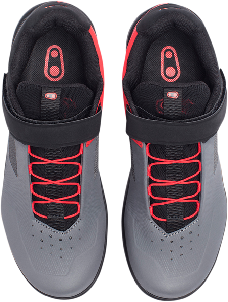 CRANKBROTHERS Stamp Speedlace Shoes - Gray/Red - US 8 STS07030A-8.0