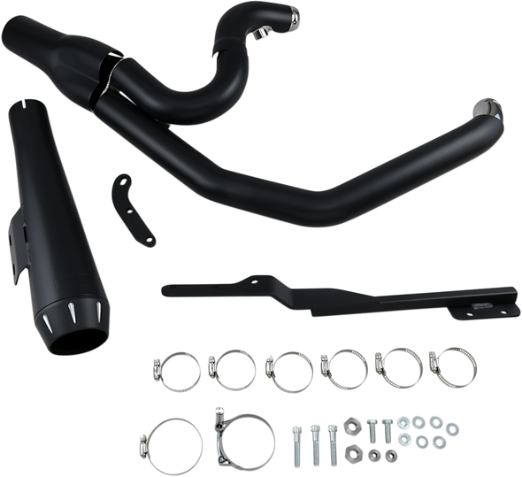 BASSANI XHAUST 2:1 Exhaust - Black - Megaphone - Short - '91-'05 FXD 13322R