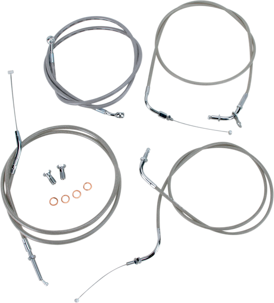 BARON Cable Line Kit - 18" - 20" - XVS650CL - Stainless Steel BA-8015KT-18