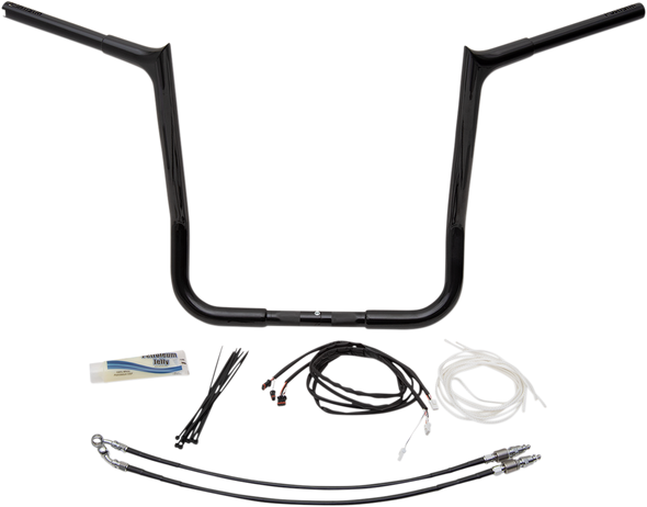 FAT BAGGERS INC. Handlebar Kit - Pointed Top - 16" - Black 909216-B