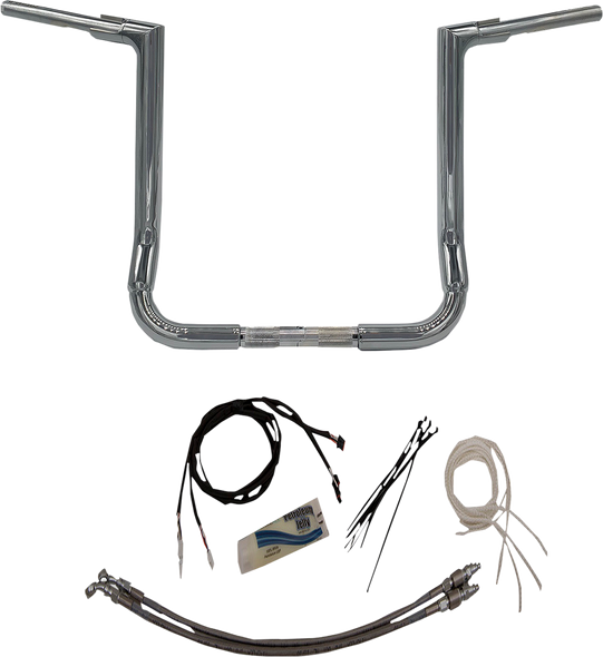 FAT BAGGERS INC. Handlebar Kit - Flat Top - 16" - Chrome 609216