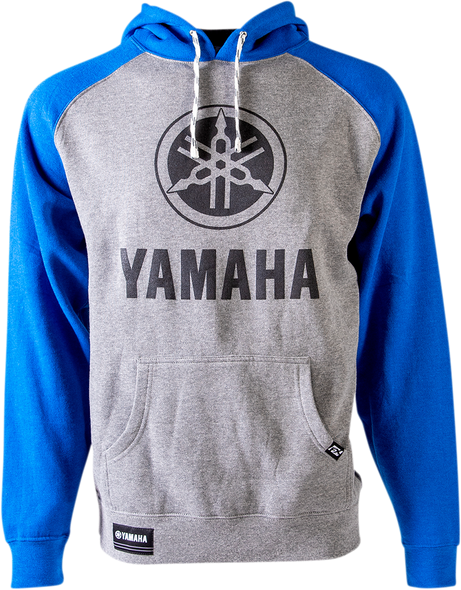 FACTORY EFFEX Yamaha Pullover Hoodie - Gray/Royal Blue - XL 24-88206