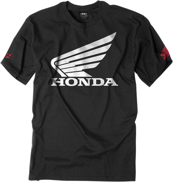 FACTORY EFFEX Honda Big Wing Short Sleeve T-Shirt - Black - Medium 15-88310