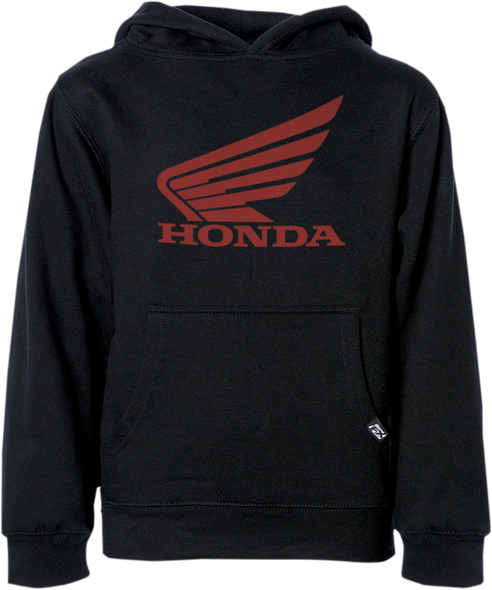 FACTORY EFFEX Youth Honda Wing Pullover Hoodie - Black - Small 25-88340