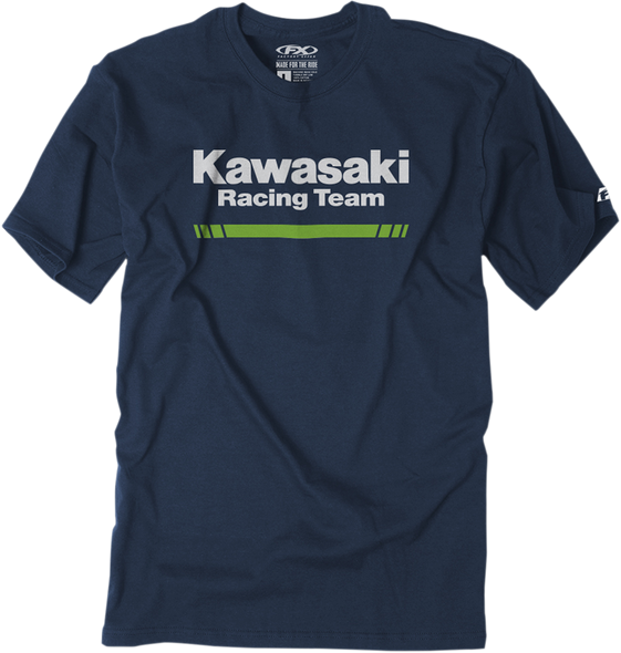 FACTORY EFFEX Kawasaki Stripes T-Shirt - Navy - 2XL 22-87108