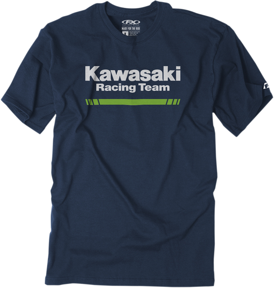 FACTORY EFFEX Kawasaki Stripes T-Shirt - Navy - Large 22-87104