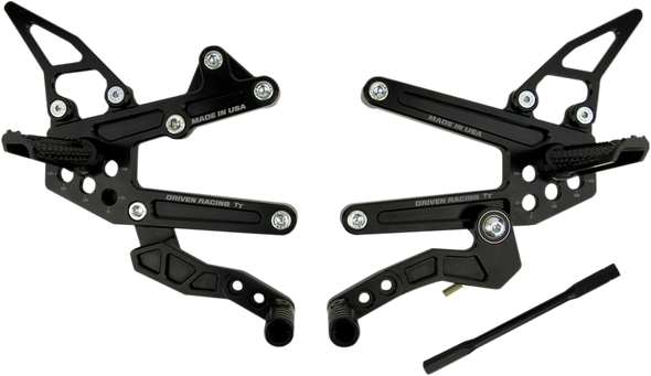 DRIVEN RACING TT Rearset - ZX6R DRP-705-BK