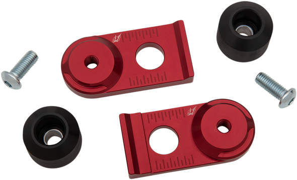 DRIVEN RACING Axle Block Sliders - Yamaha - Red DRAX-116-RD