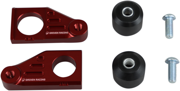 DRIVEN RACING Axle Block Sliders - Honda - Red DRAX-120-RD