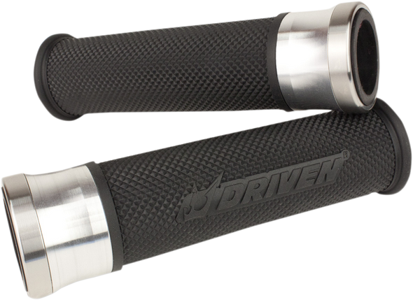 DRIVEN RACING Grips - Halo - Silver/Black DHS-SL