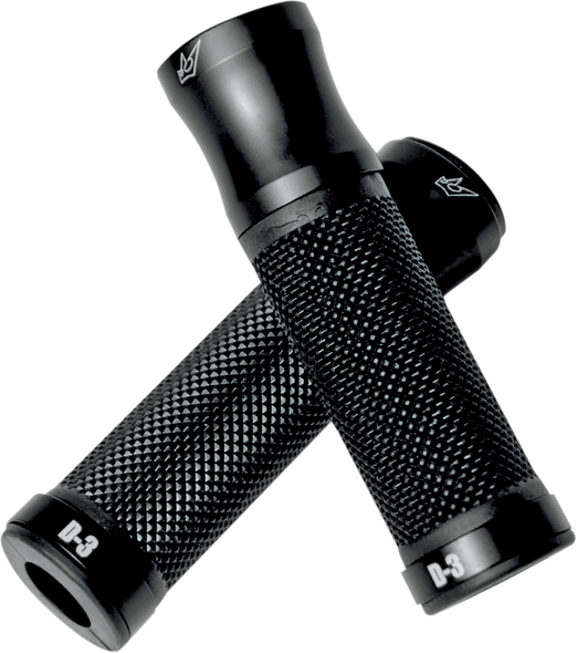 DRIVEN RACING Grips - D3 - 1" - Black/Black D3BK2