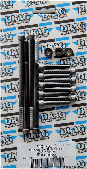 DRAG SPECIALTIES Bolt Kit Primary Knurled MK673BK