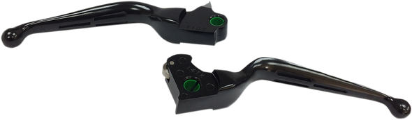 DRAG SPECIALTIES Levers - Slotted - Black H07-0606MB