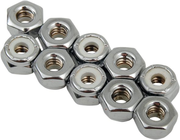 DRAG SPECIALTIES 10-24 Chrome Nylon Nut MPB271