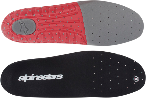 ALPINESTARS Tech 7 Footbed - Gray/Red - Size 10 25FUT74-933-10