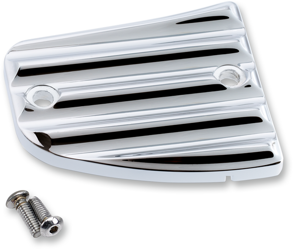 JOKER MACHINE Master Cylinder Cover - Finned - Chrome 30-380-3