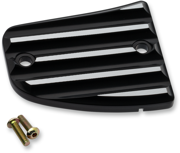 JOKER MACHINE Master Cylinder Cover - Finned - Black/Silver 30-380-2