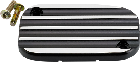 JOKER MACHINE Master Cylinder Cover - Hydraulic Clutch - Finned - Black 08-005B