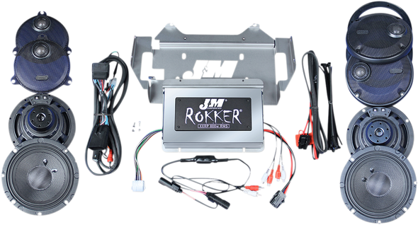 J & M ROKKER® XXR EXTREME 800w 4-Spkr/Amp Install Kit - 14-20 FLT XXRK800SP414UL5