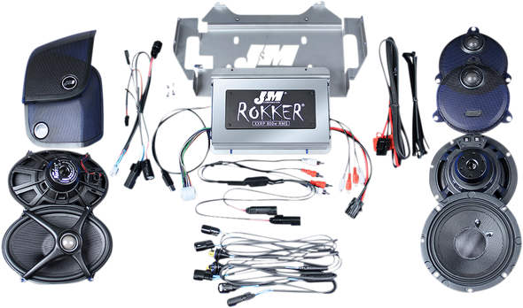 J & M ROKKER® XXR EXTREME 800w 4-Spkr/Amp Install Kit - 14-20 FLHX XXRK800SP414SG5