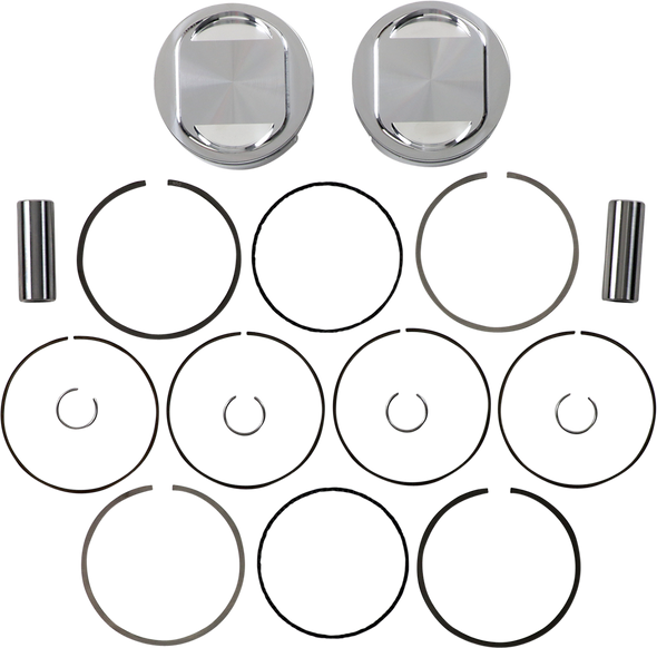 JE PISTONS Piston Kit - 107" - Twin Cam 317212